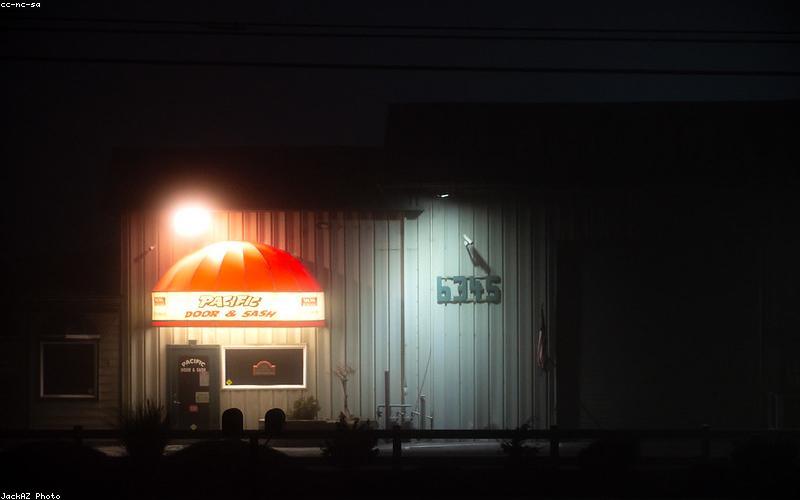 BBQ party atmosphere at night