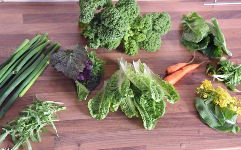 Fresh local ingredients for cooking class