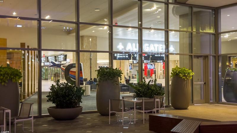 Modern eco-friendly airport terminal