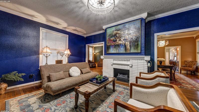 Natural water feature in architecture