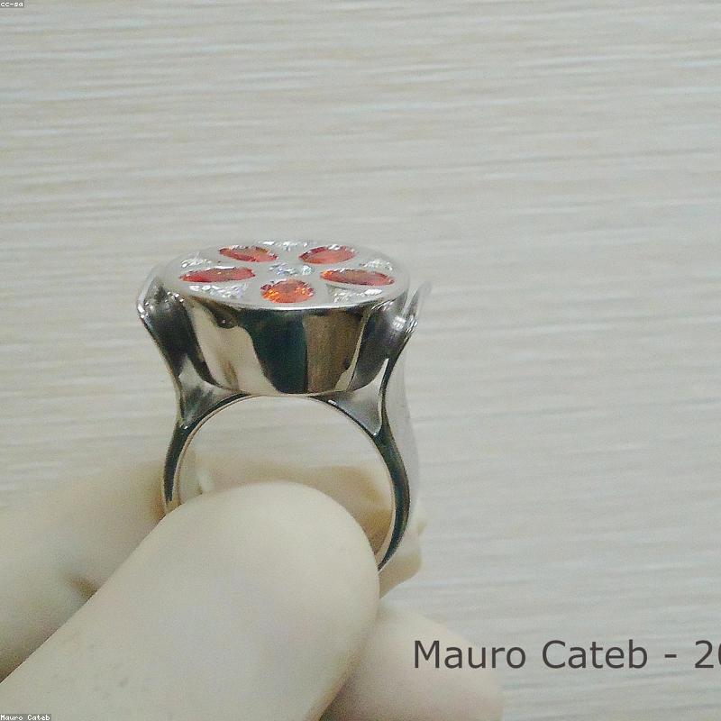 Nhẫn Bạc Đôi Minimalist Đính Đá Đơn