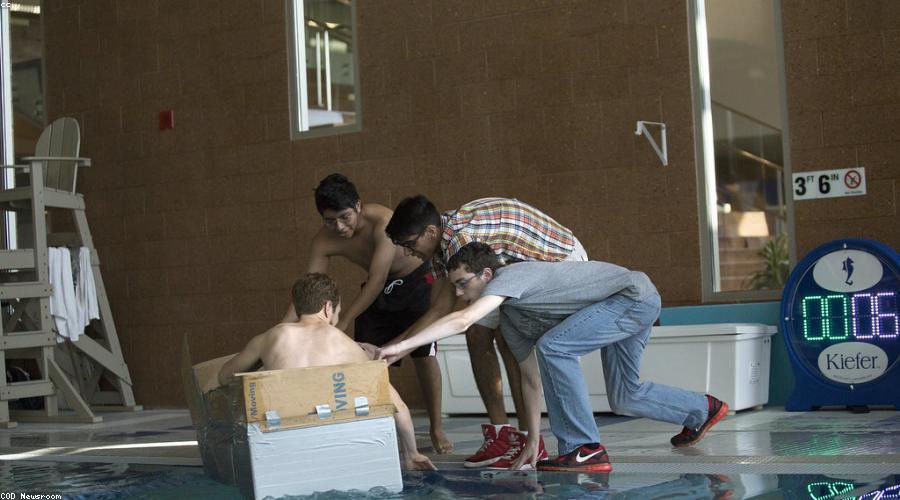 Diver practicing buoyancy control